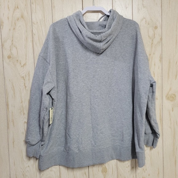 Terra & Sky Gray Zipper Up Women's Hoodie - Picture 5 of 5